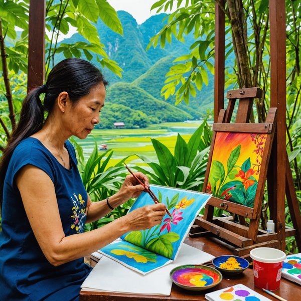 Où participer à des ateliers de peinture sur soie au Vietnam?